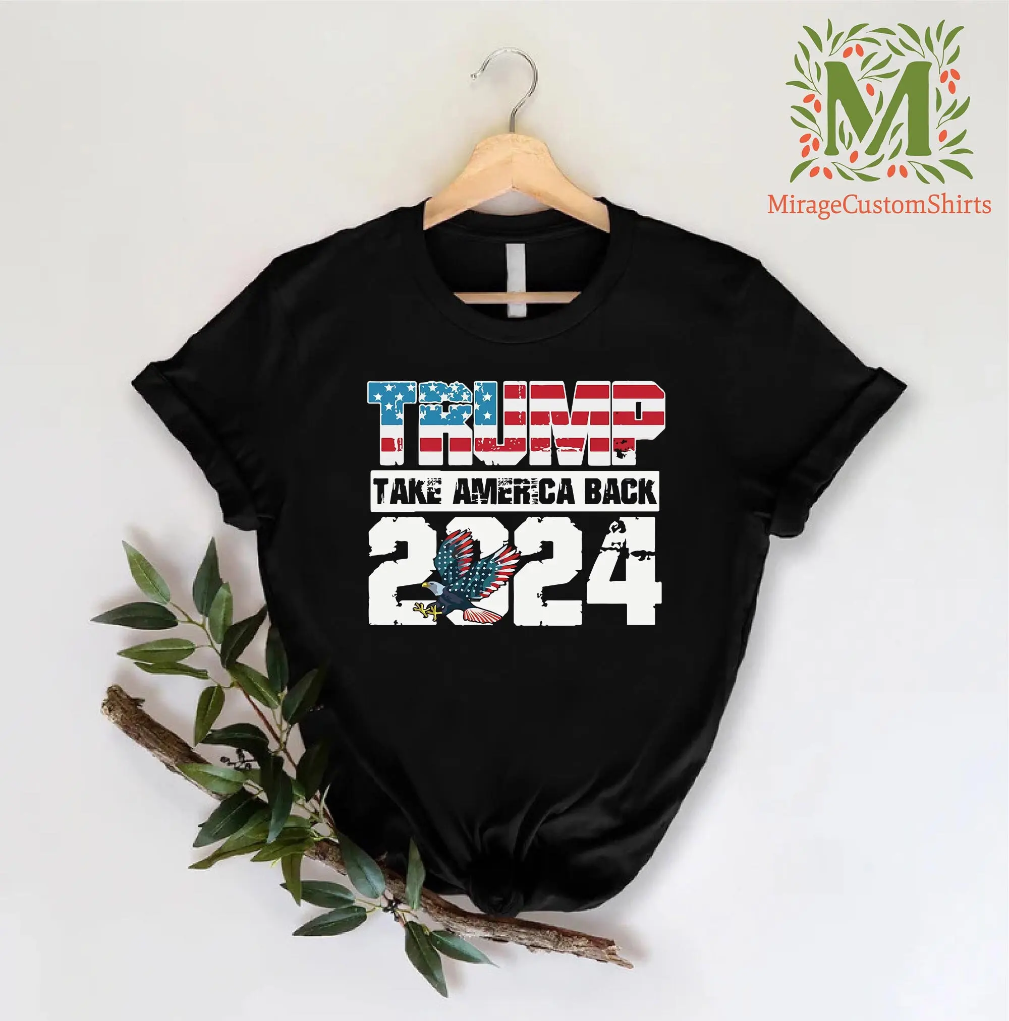 Trump Eagle T Shirt Take America Back Supporter for President 2024 Donald Republican