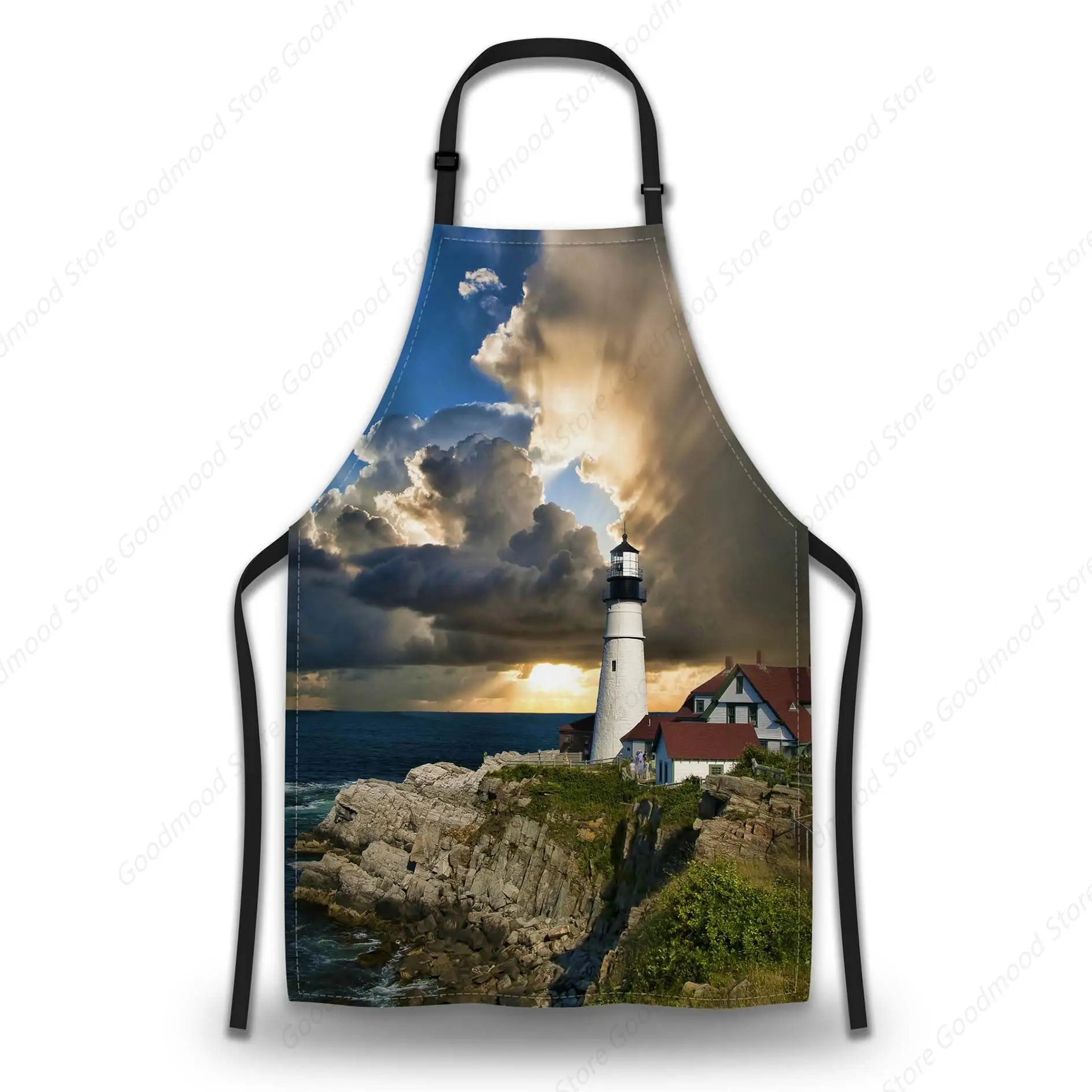 

Chef Works Apron For Women Light Houses In Nature Funny Aprons For Men For Kitchen Cooking Restaurant Waterproof Apron