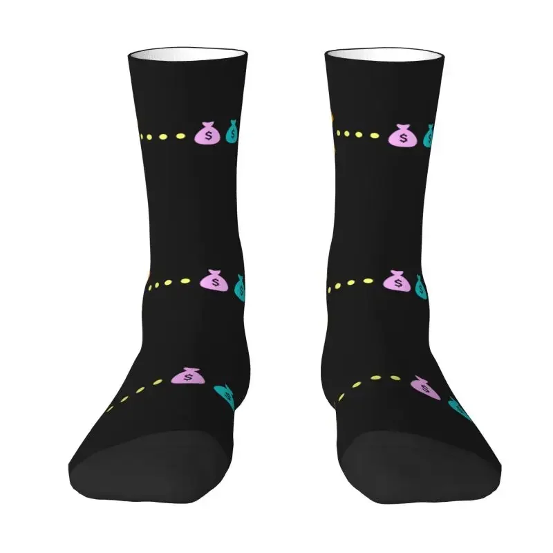 Bitcoin Eats Dollar Mens Crew Socks Unisex Cute 3D Print Cryptocurrency Wallet Dress Socks