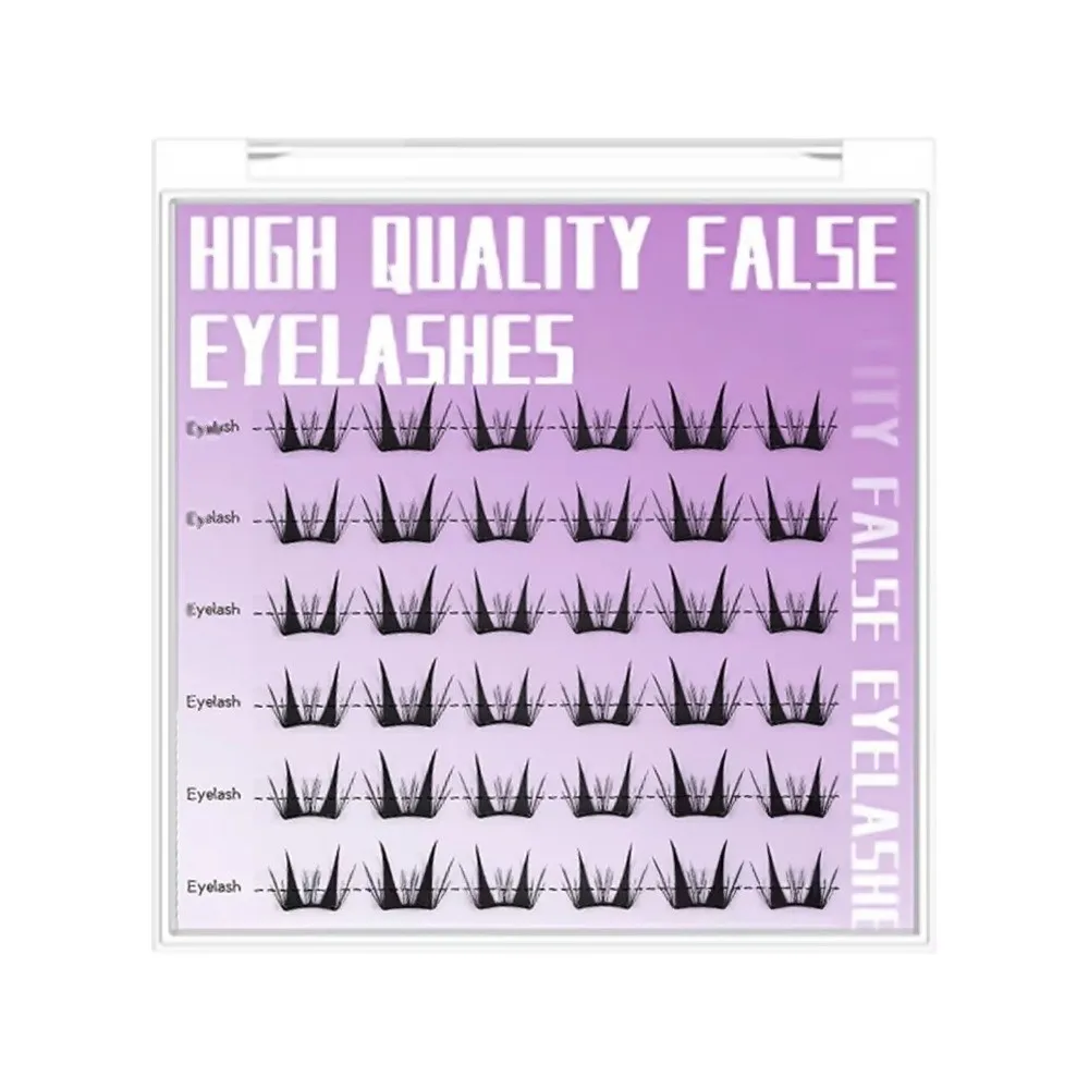 Weiche Einzelwimpern zum Aufdrücken, natürliche, dünne Wimpernbüschel, einfach anzubringen, kein Kleber erforderlich, koreanischer Stil.