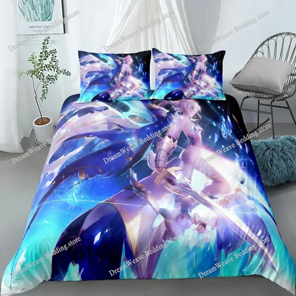 

Zero Fairy Bedding Set King Queen Double Full Twin Single Size Duvet Cover Pillow Case Fate Bed Linen Set Duvet Cover Bed Set