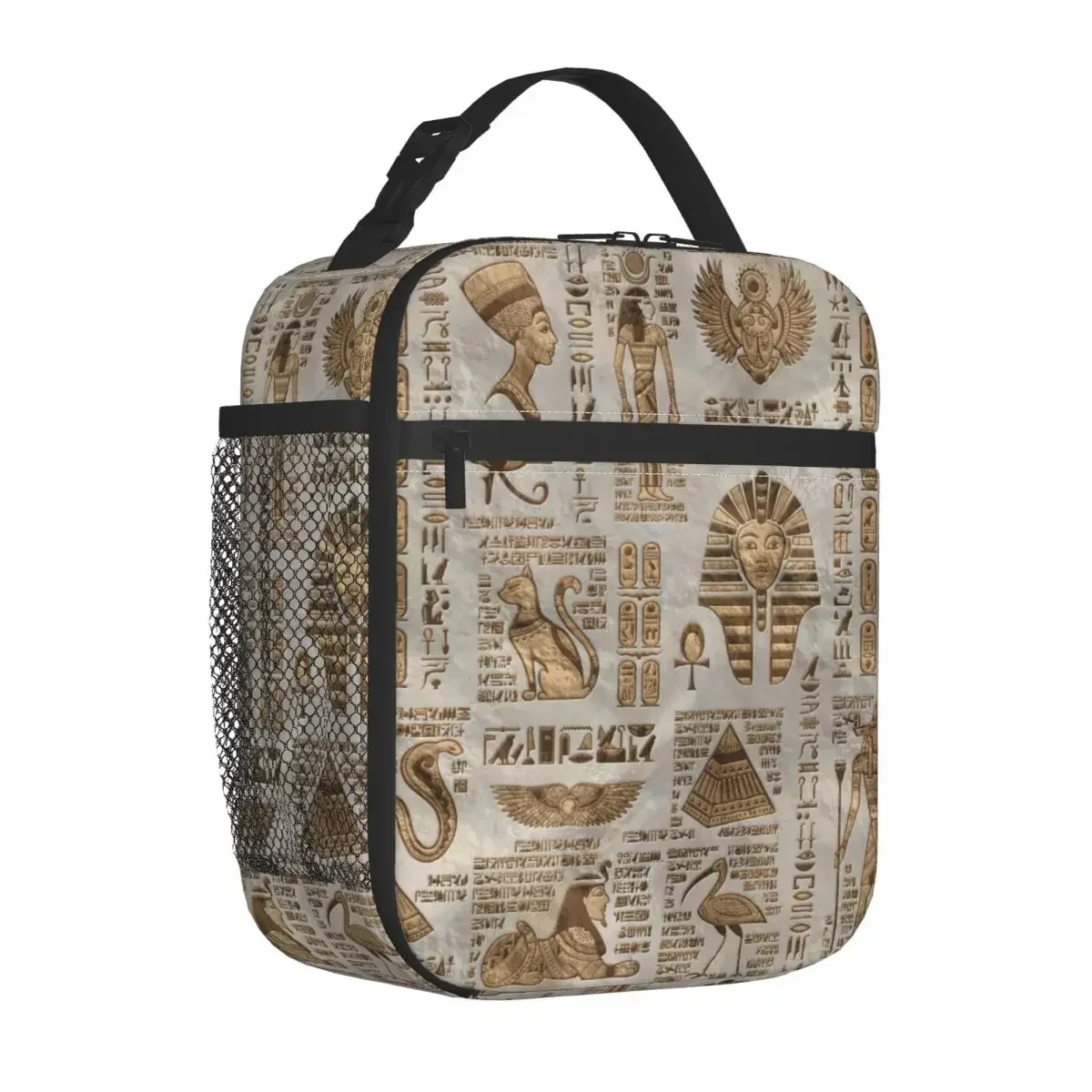 

Egyptian Hieroglyphs And Deities Thermal Insulated Lunch Bags Egypt Pharaoh Lunch Container Thermal Cooler Lunch Box