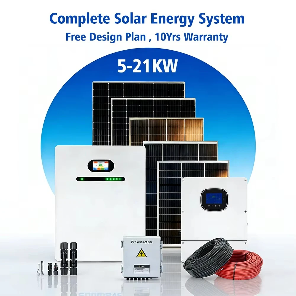 Sunwave 10KWh 48v 51.2V Whole House Hybrid Solar System Integrated Design for Off-Grid with Panels Inverters  Batteries