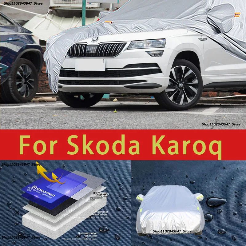 

For Skoda Karog Outdoor Protection Full Car Covers Snow Cover Sunshade Waterproof Dustproof Exterior Car accessories