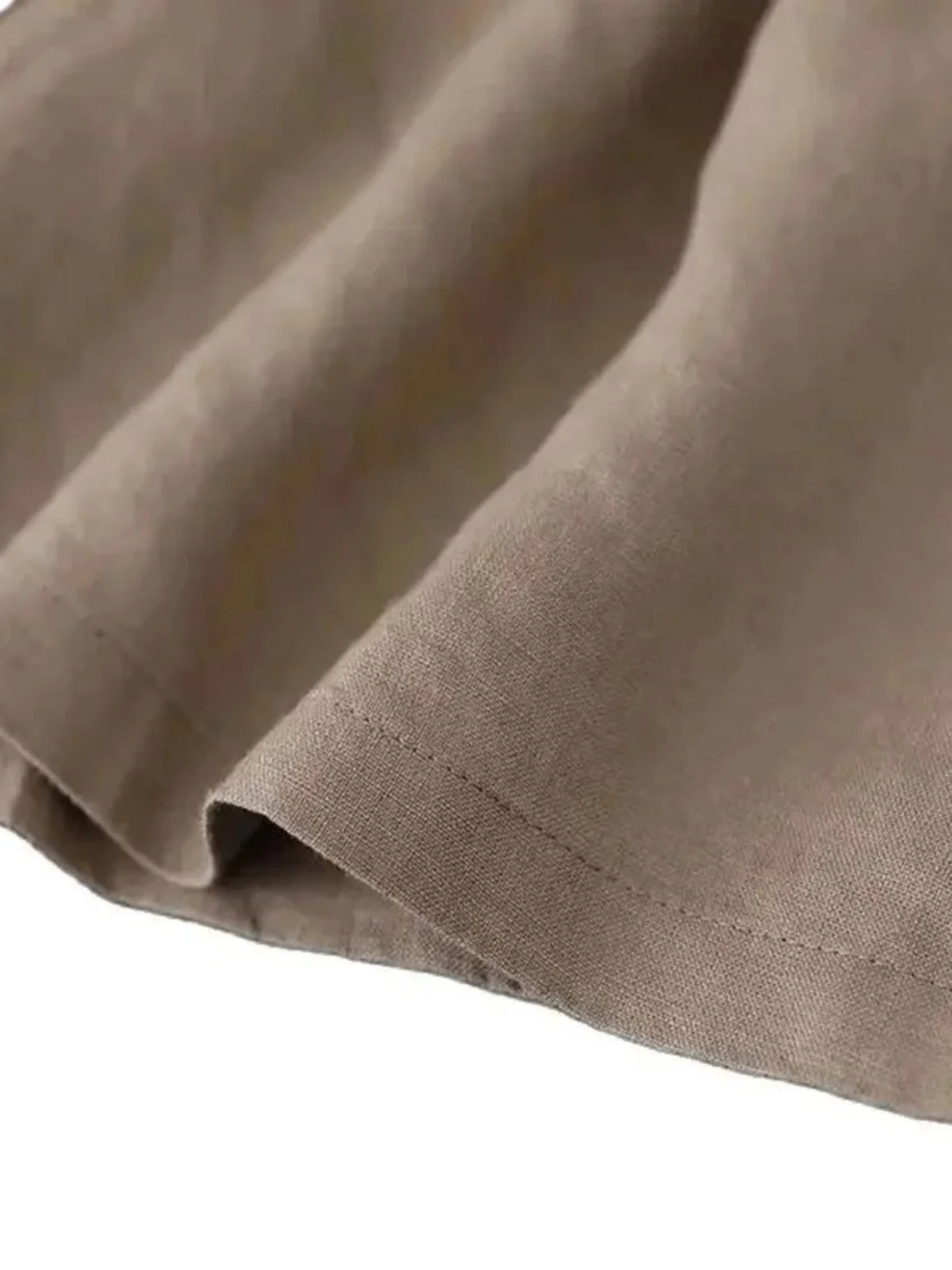 Hoge taille knoopbroek dames kleur casual broek rechte pijp vijfkwart lengte comfortabele pasvorm modieus