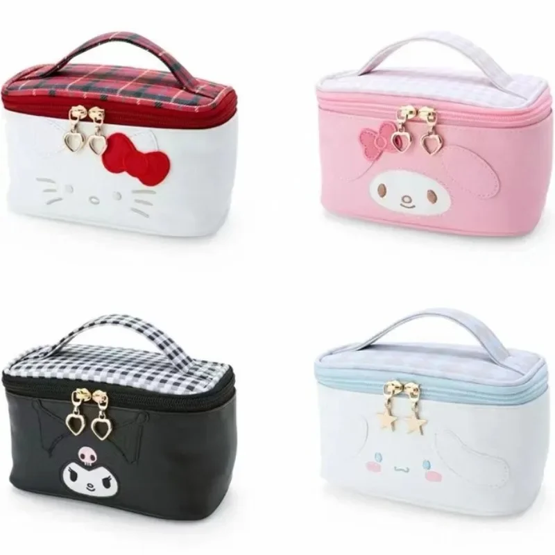 

Sanrio, Hello Kitty Kuromi Cinnamoroll, косметичка, мультяшная Милая Женская дорожная сумка на молнии для туалетных принадлежностей, праздничные подарки