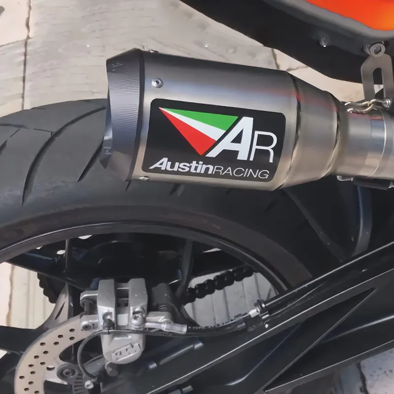 For Austin Racing Exhaust AR Sticker Honda Kawasaki BMW Yamaha Aprilia KTM Ducati CFMOTO Motorcycle accessories Escape 51MM 60MM