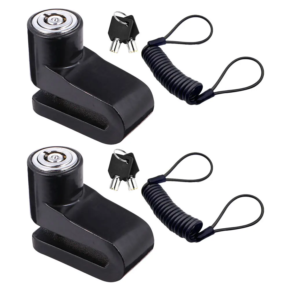 

2Pcs Disc Brake Key Lock Motorcycle Electric Scooter Antitheft Security Device Sturdy Durable Portable Quick Operation