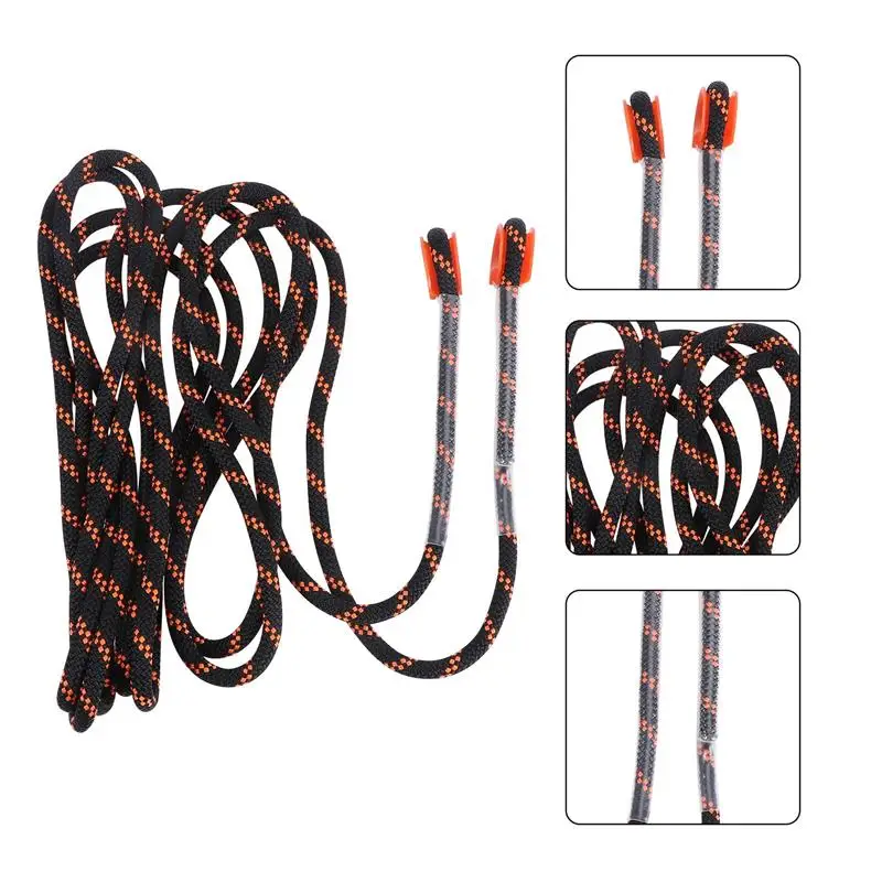 Écharpe de sécurité pour escalade, ULde rappel, équipement de sport en plein air, noir et orange, 5 mètres, 8mm d\'épaisseur, 1 pièce