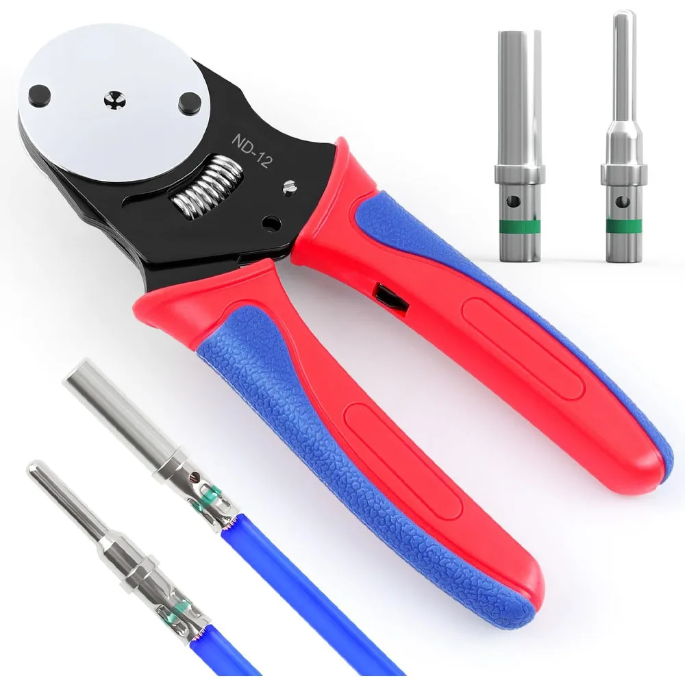 Closed Barrel Crimper 4 Way Indents,8 Impressions For Deutsch Solid Contacts Gage 12, Deutsch Closed-Barrel D-Sub Crimper