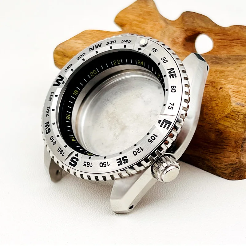 Серебристо-черный чехол для часов NH35 чехол Seiko LX SNR025 SNR027, подходит для часов 4R35 4R36 NH35 NH36, с сапфировым стеклом, для дайвинга