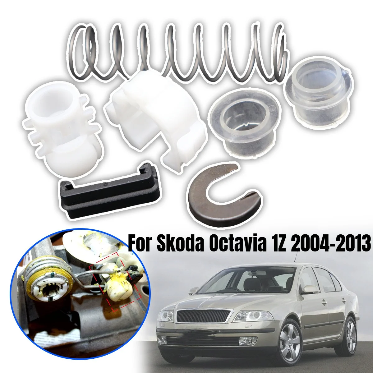Gear Shifter Selector Lever Shaft Spring Bushing | Manual Gear Stick Linkage End Auto Spare Parts For Skoda Octavia 1Z 2004-2013