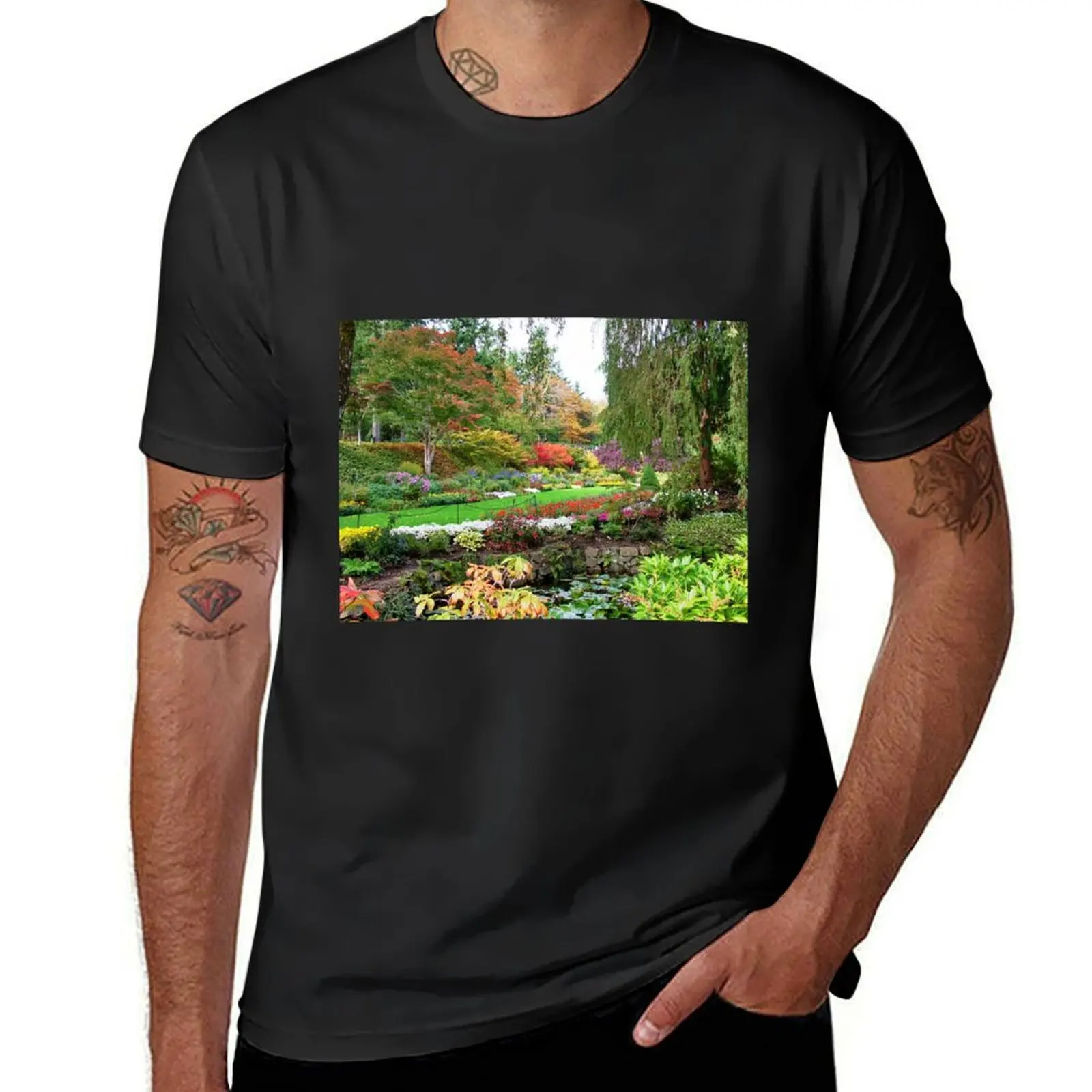 Butchart Gardens Victoria BC T-Shirt boys whites shirts graphic tees new edition korean fashion mens graphic t-shirts hip hop