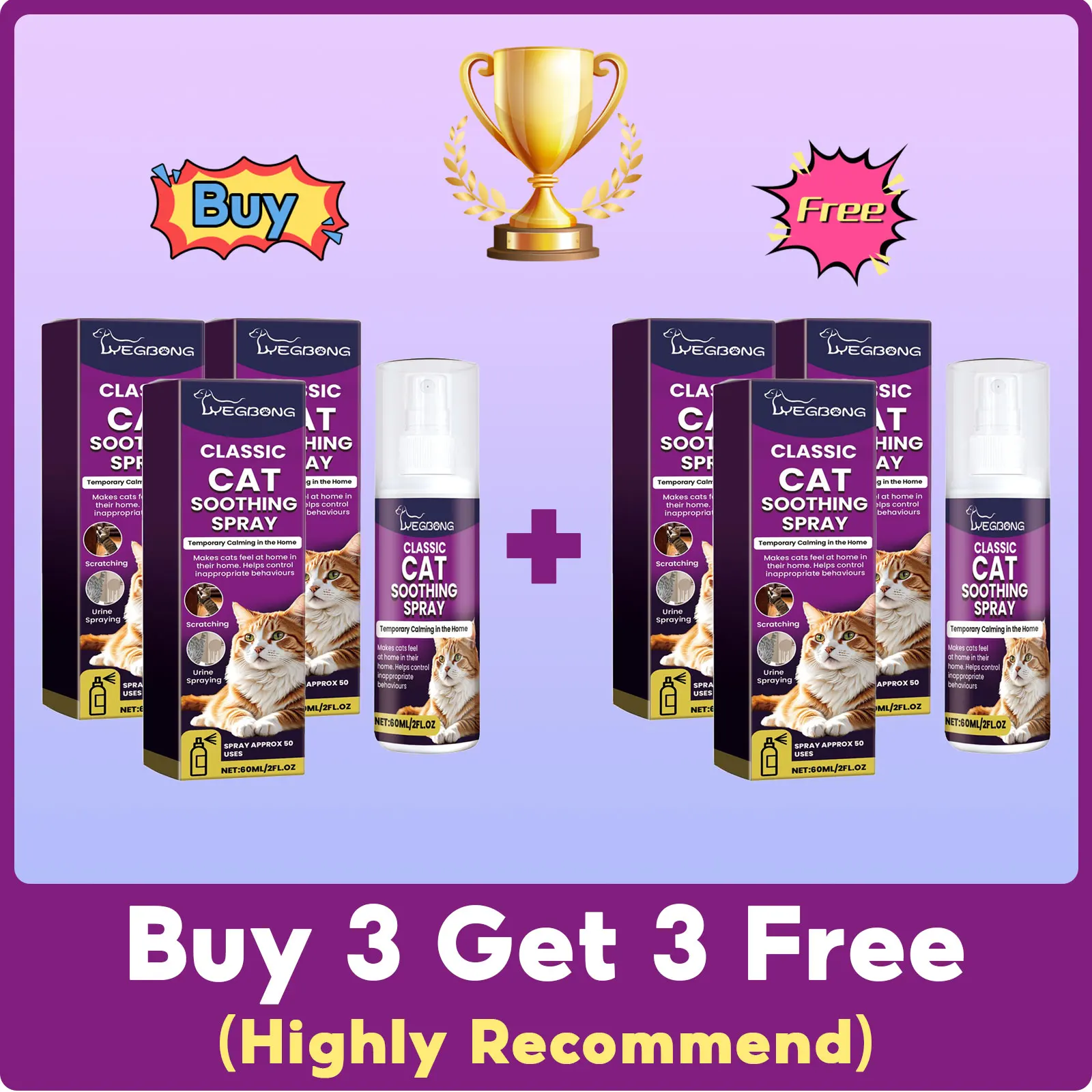 Cat Calming Spray Mood Soothing Emotions Calming Howling Prevention Stop Dog Scratching Reduce Anxiety Pet Anti Anxiety Liquid