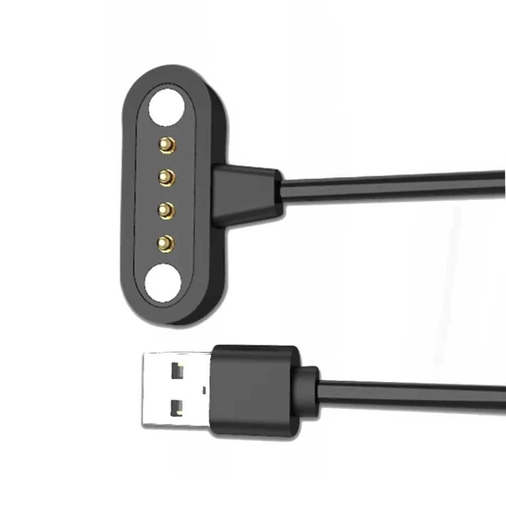 Universal T-Shape Magnetic Charging Cable Smart Watch & Bracelet Magnetic Data Charging Cable 4Pin 3mm Spacing USB Power Charger