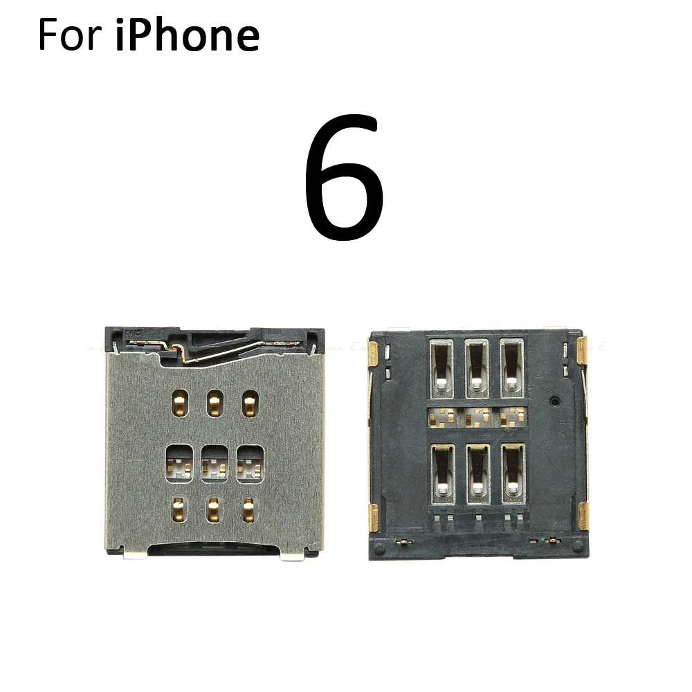 سيم بطاقة صينية المقبس فتحة محول موصل القارئ آيفون 5 5s SE 5C 6 6S 7 8 زائد حامل الحاويات استبدال أجزاء #4