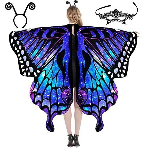 

Cosplay Disfraz Mujer Adulta Butterfly Cape Wings for Women Halloween Carnival Costume Cape Cloak Party Favor Gift Stage Show