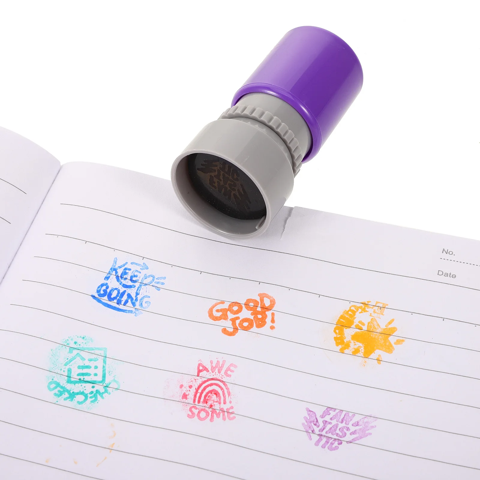 

6pcs Pre-Inked Education Colorful Classroom Homework Reward Learning Encouragement Grading Feedback
