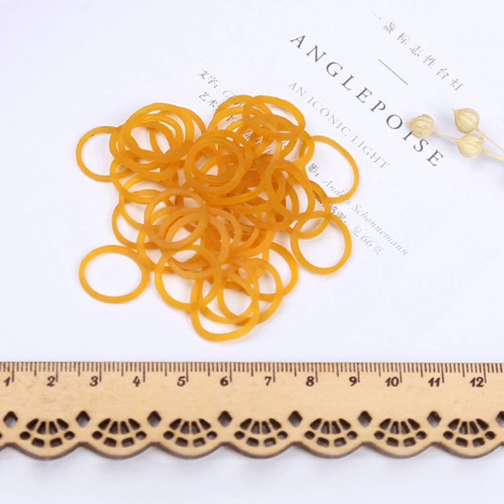 100 جرام الأربطة المطاطية 1.5x0.14 سنتيمتر لمط المطاط الطبيعي حلقة مستديرة مرنة لتجميع وتنظيم كابلات المستندات #1