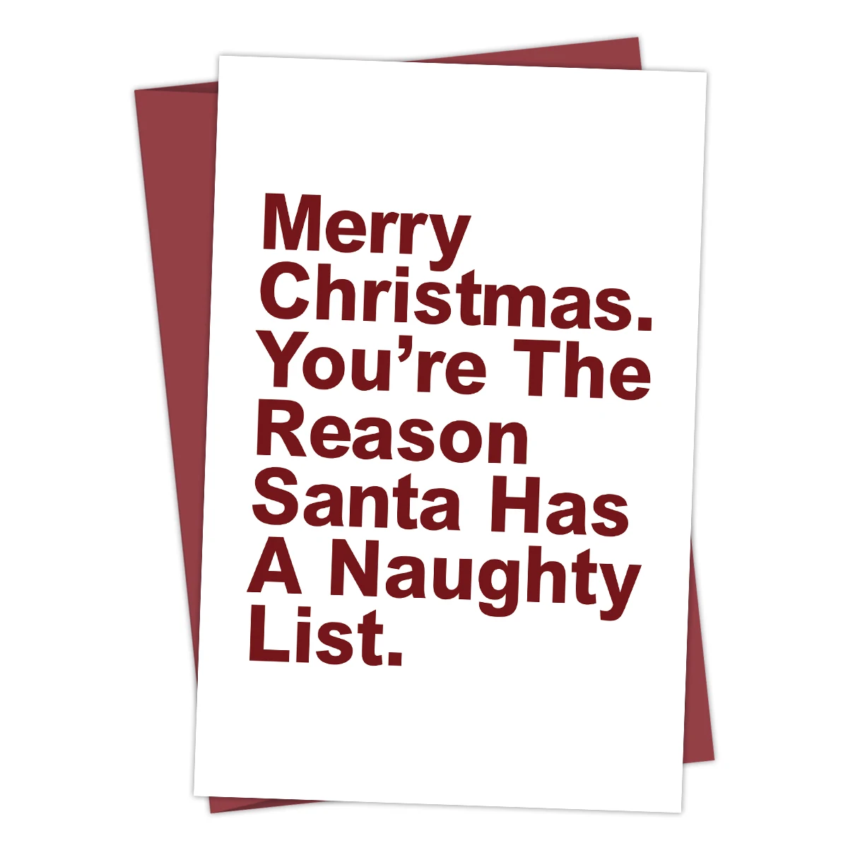 Cheeky Merry Christmas Card with Envelope,Santa's Naughty list Christmas Funny Greeting Cards for Him Her Son Sister,Xmas Gifts