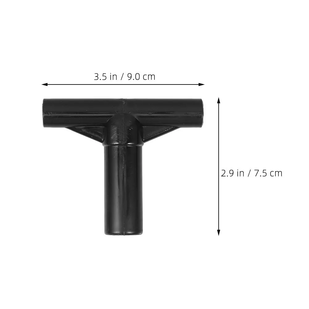 3 قطعة الترامبولين T موصل قبعات القطب البلاستيكي الأسود لإصلاح الإطار مقاومة للطقس قطع غيار متينة في الهواء الطلق