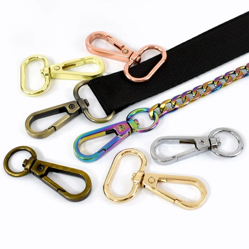 20Pcs 16-50mm Metal Buckles for Bag Strap Webbing Belt Swivel Lobster Clasp Dog Collar Clip Buckle Snap Hook DIY Accessories