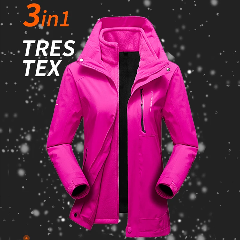 Traje de esquí de invierno para mujer, chaqueta y pantalones de nieve impermeables a prueba de viento para exteriores, equipo de esquí femenino,