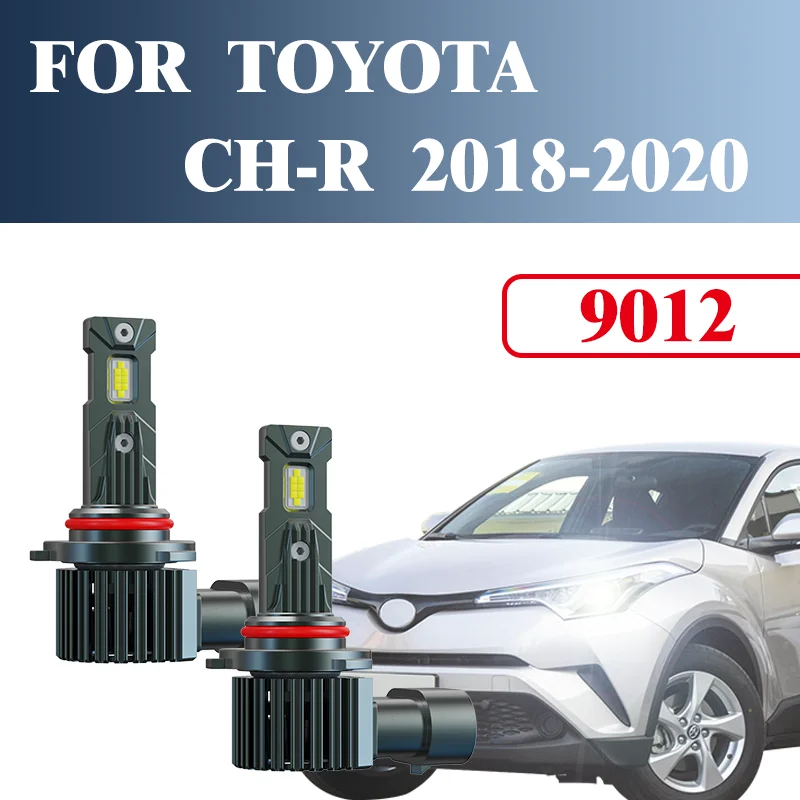 

2PPCS 9012 Car Eeadlights Smooth Paving Tangentiai Linesare Clearly Doblesided16 CorelaserLedlamp BeadsFOR TOYOTA CH-R 2018-2020