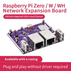 Raspberry Pi Zero/W/WH Dual Network Expansion Board Zero 2W transitions to Gigabit single network and Ethernet in 3B form