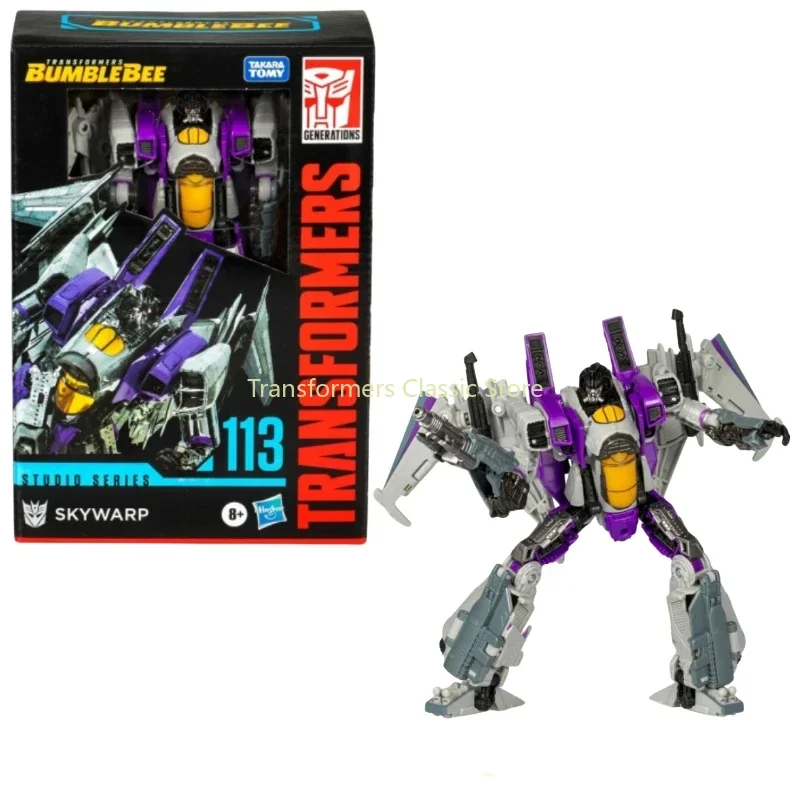 Transformadores Brinquedos Série Studio SS-113, Classe Voyage 14cm, Skywarp Clássico Cybertron Autobots Figuras de Ação, Colecionáveis em Stock