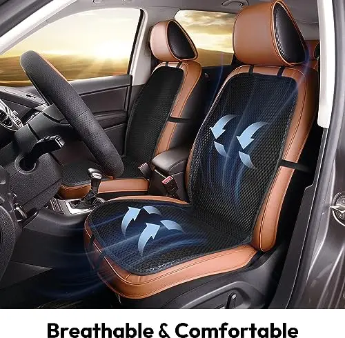 

Black 3D Air Mesh Cooling Seat Cushion For Car Office And Wheelchair — Breathable Comfort Pad 41x15 Inches