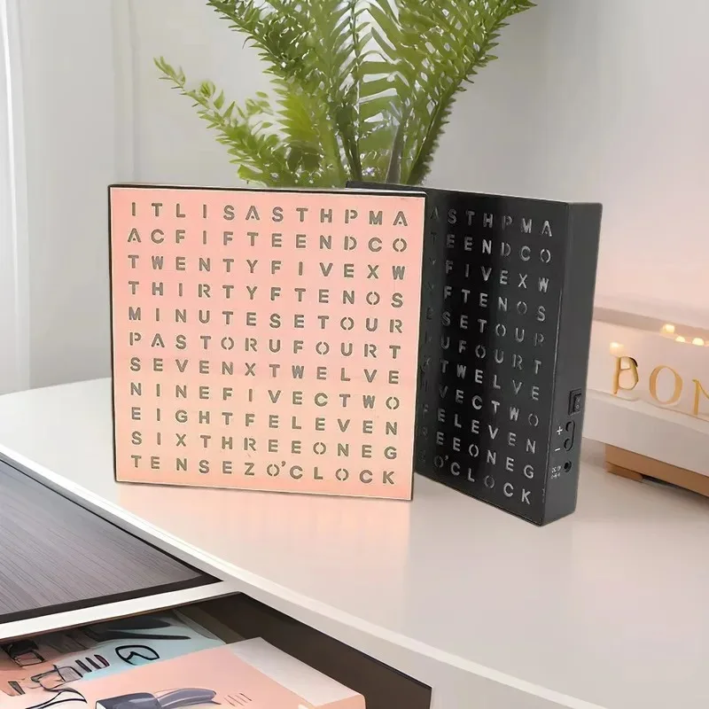 Fashionable Desktop Ornaments, Timed Lightbox, Electronic Lightbox, English Clock, LED Alphabet, Creative Gift