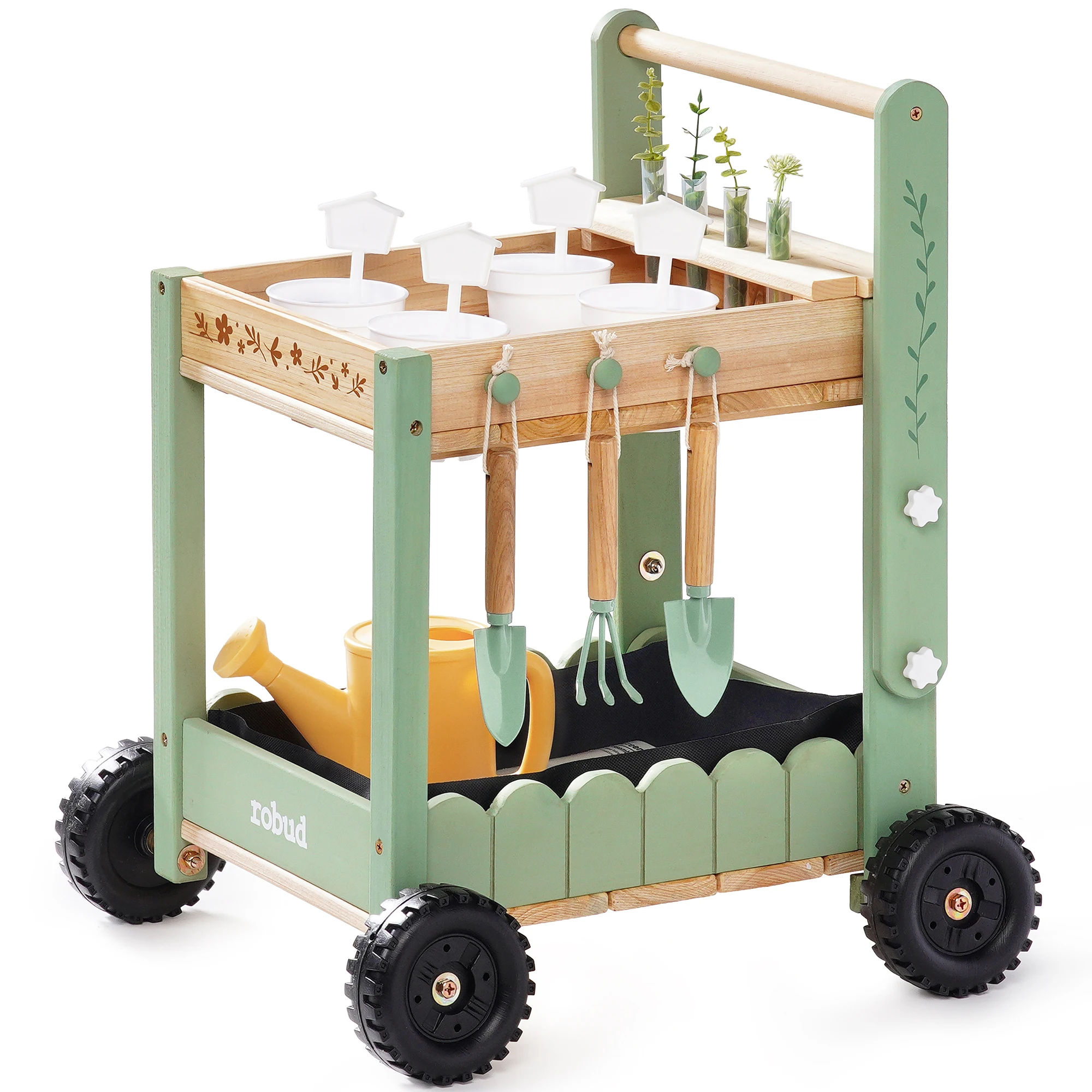 Gardening Tools Girly - ROBUD 나무로 만든 야외용 어린이 진흙