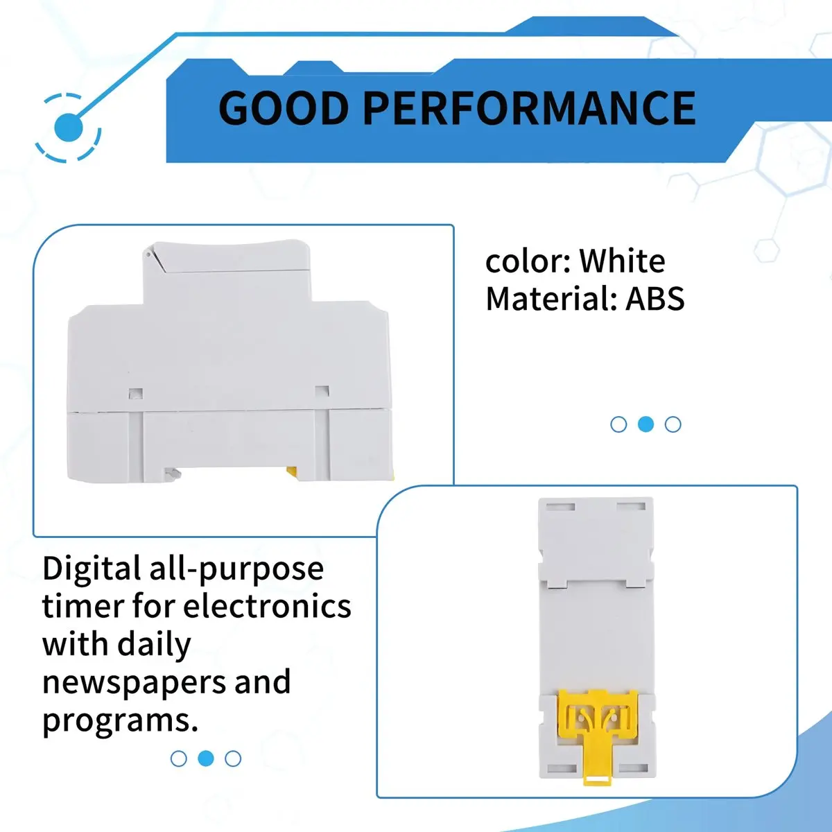 #49N THC15A Timer Switch Programmable Electronic Control Switch Time,Digital Timer Switch,(White)