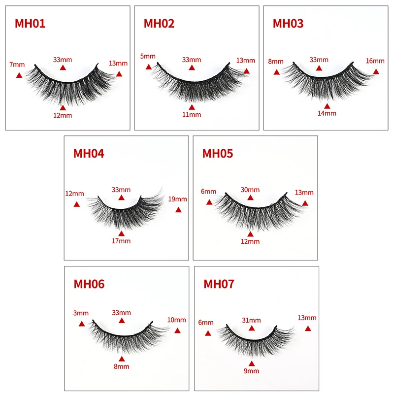 가짜 속눈썹 애니메이션 속눈썹 5 쌍 작은 악마 속눈썹 자연 데이 메이크업 만화 속눈썹 투명 스트랩 속눈썹