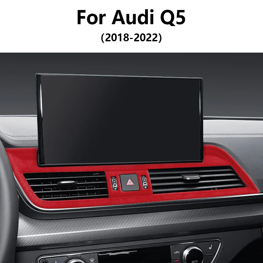 

Для Audi Q5 2018-2022: накладка на центральную консоль и панель воздуховодов, внутренняя отделка из итальянской замши высшего качества, аксессуары для леворульных авто