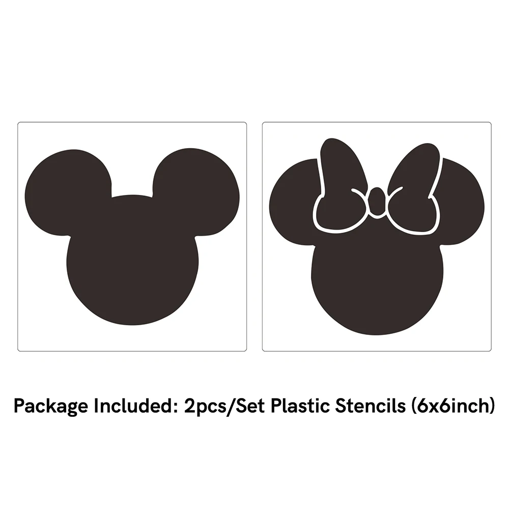 Disney Mickey Minnie Mouse Plastic Stencils For DIY Scrapbook Paper Card Making Decorative Craft Templates New Arrival 2022