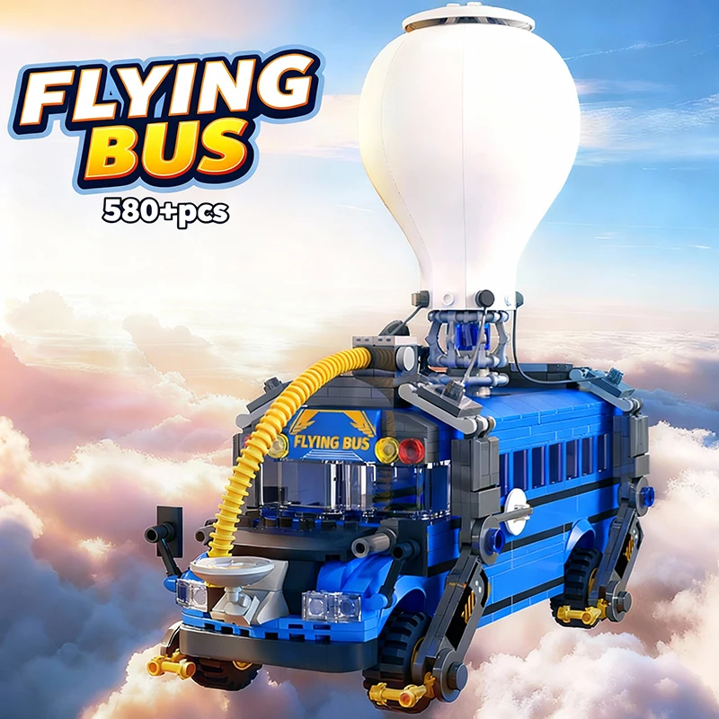 

Новый летающий автобус MOC, строительные блоки, игрушки, боевая машина, кирпичи, модель автомобиля, подарки для детей, взрослых, строительные игрушки, орнамент