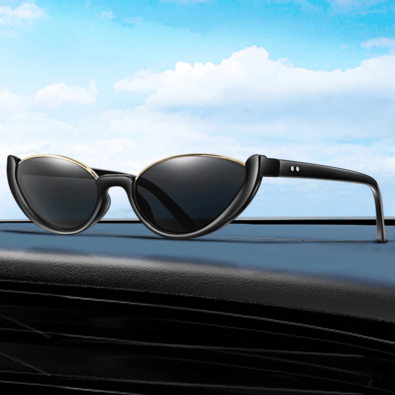 Lässige Sonnenbrille für Herren und Damen, Halbrahmen-UV-Schutzbrille für Outdoor-Aktivitäten, Party, Reisen, Fahren, Radfahren