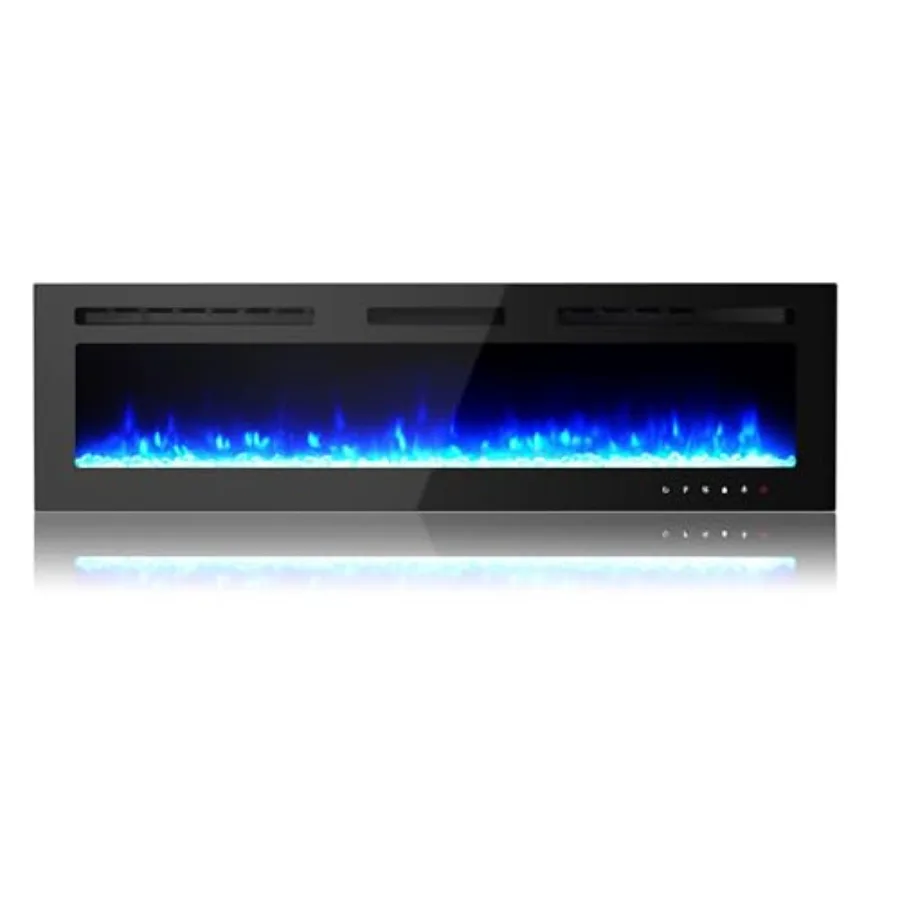 

60-дюймовый отдельно стоящий электрический камин с 12 цветами пламени, регулируемой мощностью и настройками температуры. Работа с дистанционным управлением.