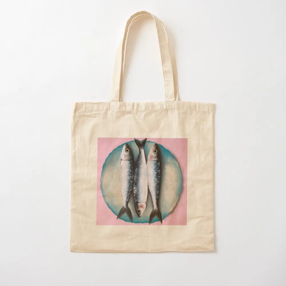 

A PLATE OF SARDINES Tote Bag Women's shopper bag Customizable tote bag Canvas Tote