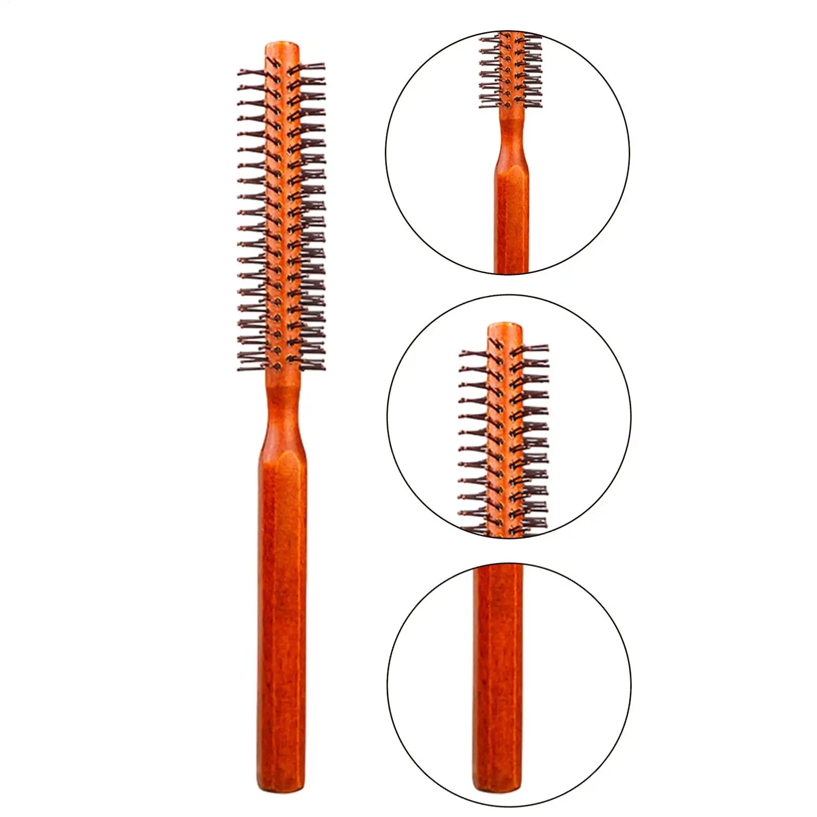 Profession Anti Static Curly Hair Comb Boar Bristle Rolling Round Brush Comb Hair Styling Beauty Salon Hairdresser Curling Iron