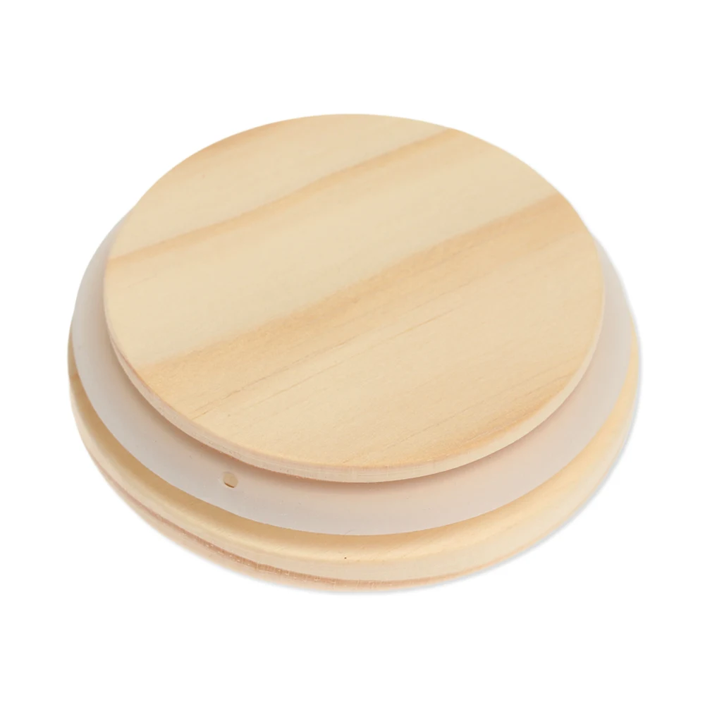 Multi Size Wooden Kitchen Organization Bottle Sealing Caps Canning Storage Mason Jar Lid Wide Mouth Cover Wood Lids Reusable