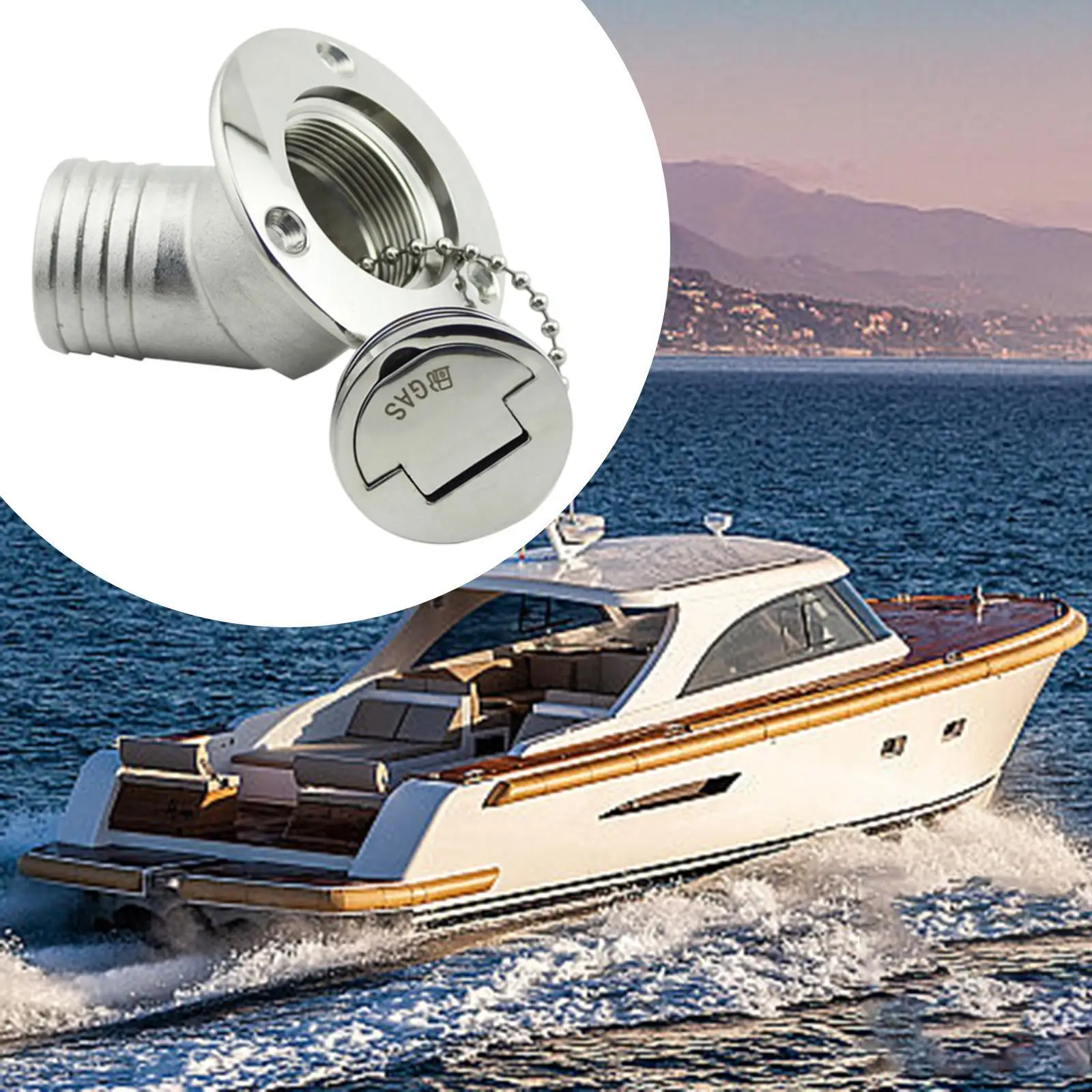 Practical Sturdy Boat Deck Filler Cap Marine Hardware Stainless Steel Cover for Yacht Caravan Truck