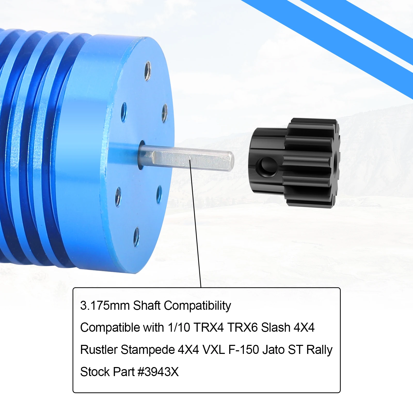 الصلب 32P 13T ترس 3943X تصلب ل Traxxas TRX4 TRX6 مائل Rrustler Stampede Raptor 4x4 VXL ترقية الملحقات #3