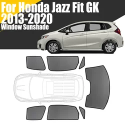 Custom Magnetic Car Window Sunshade For Honda Jazz Fit GK 2013 - 2020 Curtain Mesh Front Windshield 2015 2016 2017 2018 2019