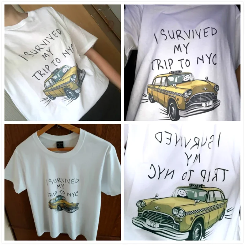 Funny Tshirt Men Women I Survived My Trip To NYC Print Tops Casual Streetwear Unisex Fashion T Shirt
