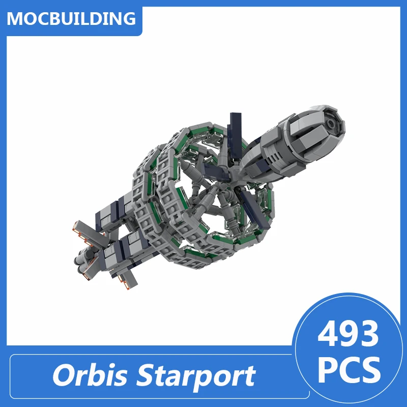 Orbis Starport Modell Moc Bausteine im Maßstab 1:20000 Diy Montieren Ziegel Raum Pädagogische Weihnachten Sammlung Spielzeug Geschenke 493PCS