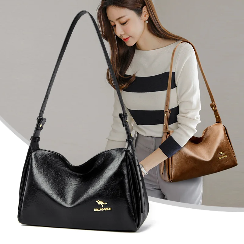 

Новая женская минималистичная сумка-подушка 2025 года, шикарная сумка через плечо с регулируемым ремешком, универсальная сумка через плечо для работы и ежедневных поездок на работу