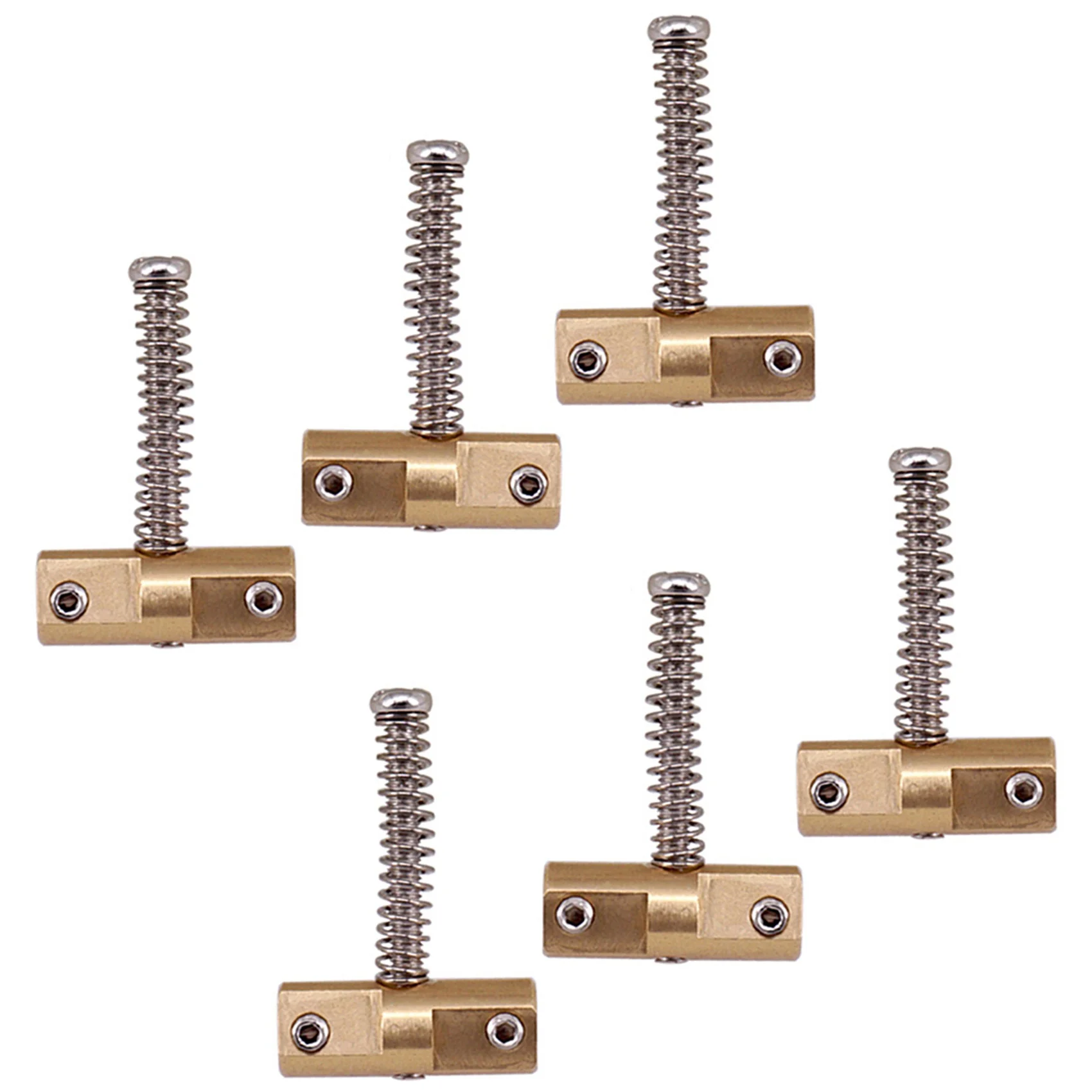 HOES-Guitar Compensated Bridge Brass Saddles Set 10.8Mm Style Bridge Saddle For TL Style 6 Strings Electric Guitar Part(6Pcs)